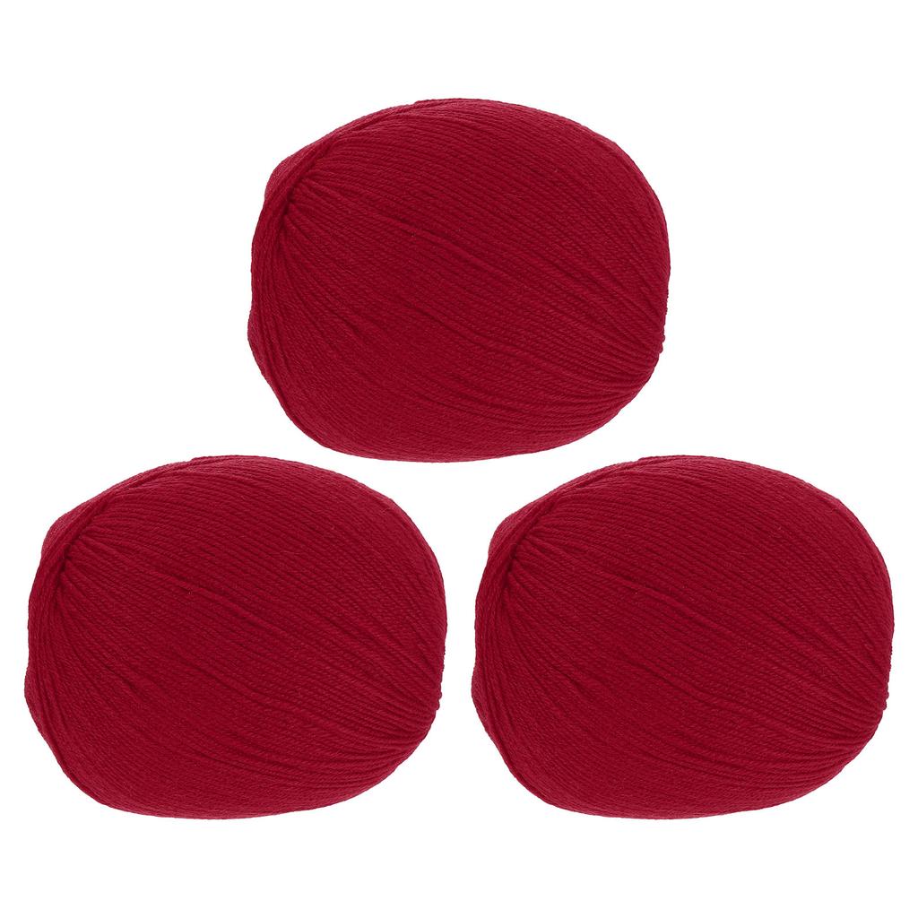 100% Wollgarn 4-fädiges Wollvlies Luxuriöses und weiches Garn Handgefärbtes Garn zum Handstricken Häkeln, 3,52 OZ, 306 Yard 3 Knäuel