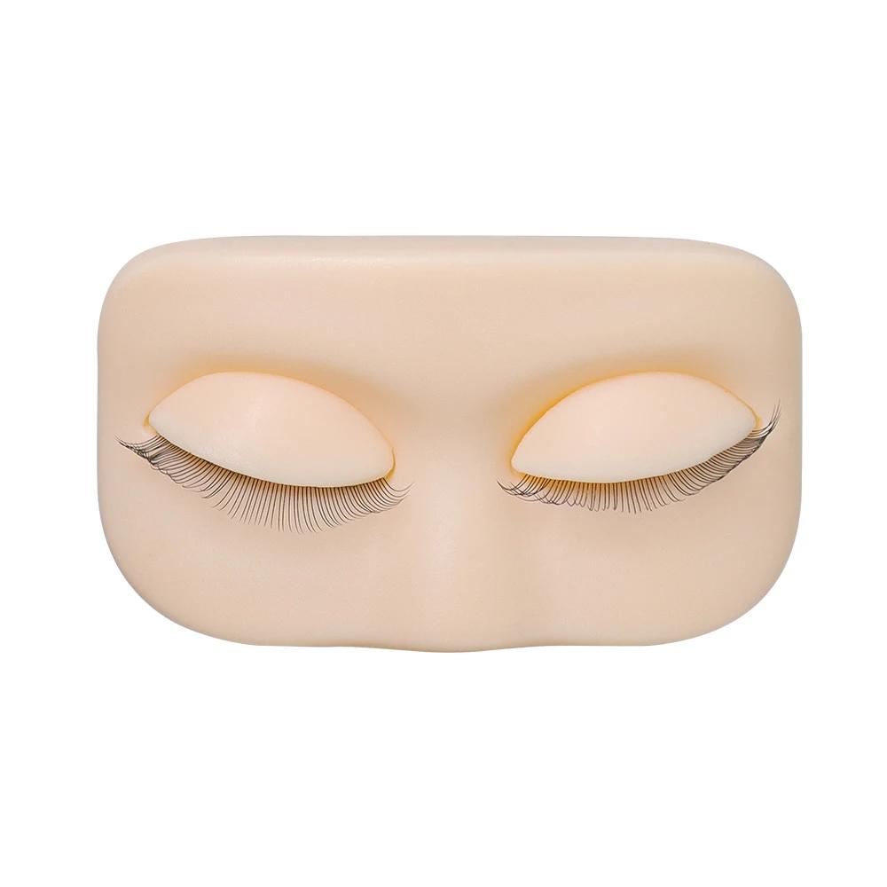 wholesale Mini Lash Flat Model Head Practice Eyelash Extension Training Head With Removable Replacement Eyelids Mannequin Head