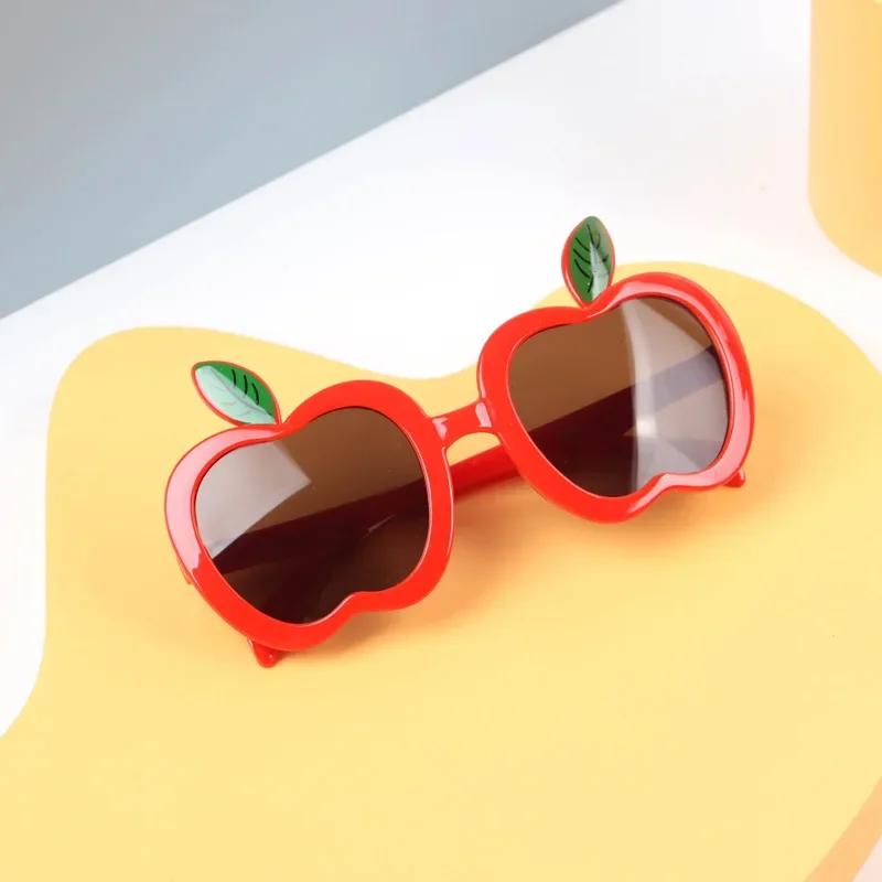 Cute Apple-Shape Children'S Sunglasses Trendy Beach Sun Glasses Uv400 Girls Boys Eyeglasses Outdoor Shades Decoration Eyewear