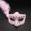 Women Lace Feather Mask Cosplay Masquerade Carnival Party Props Ladies Half Face Cover Sexy Costumes Playing Masques For Girls
