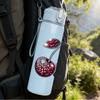 1PC Dark Red Pair Cherry Fruit Print 750ml Color Plastic Sports Water Bottle Leakproof Flip Straw Lid Suitable for Sports Office Home Use