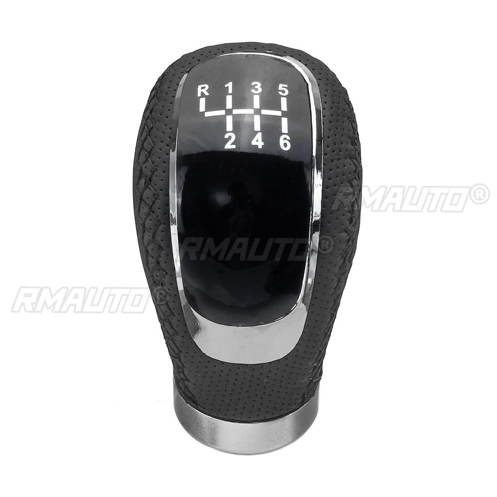 Universal Car PU Leather Gear Shift Knob Manual Transmission with Gear Knob Cap Cover 5/6 Speed Shifter Lever