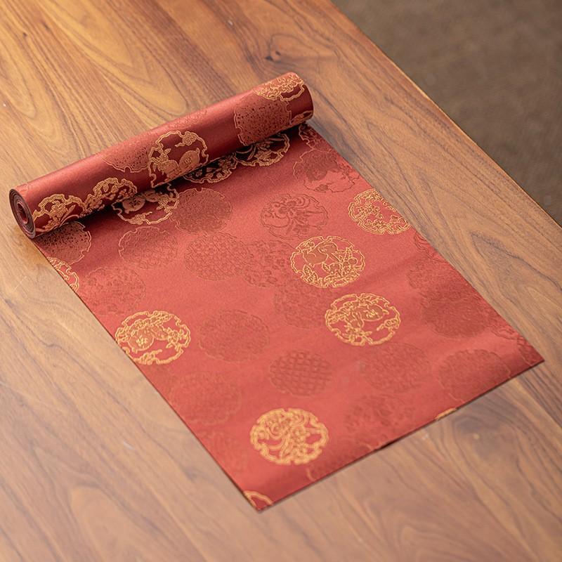 Chinese Retro Zen Waterproof Table Flag Mat TeaTable Cloth Long Tablecloth Tea Table Tea Accessories Gifts Table Runner