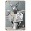 1pc Vintage Bathroom Metal Sign  Tin Sign , Wall Decor For Home Bathroom Toilet, 8x12 Inches