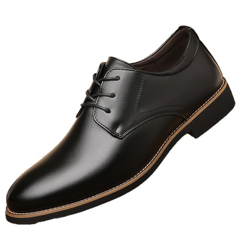 Foreign Trade 47 Large Size 48 Men's Business Dress Leather Shoes British Style Black Wedding Groom Pointed Leather Shoes
