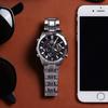 Casio EDIFICE 100M Waterproof Analog Quartz Movement Stainless Steel Strap Japanese and Korean Watch Men's Watch Black Dial EQW-T630YD-1A