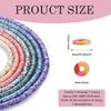 Pandahall 7 Strands 6mm Flat Polymer Clay Beads Speckled Vinyl Heishi Beads 7 Colors Pearlized Colorful Disc Clay Spacer Beads for Friendship