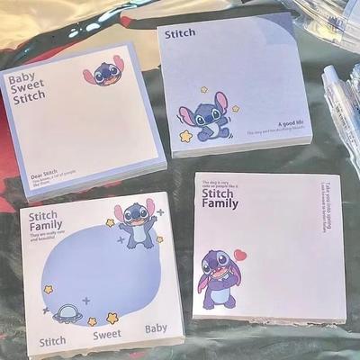 MINISO 50 vnt. Stitch lipni lapelė Anime No Times Memo Nuimami lipnūs animaciniai lipdukai Mokyklinės prekės Raštinės reikmenys