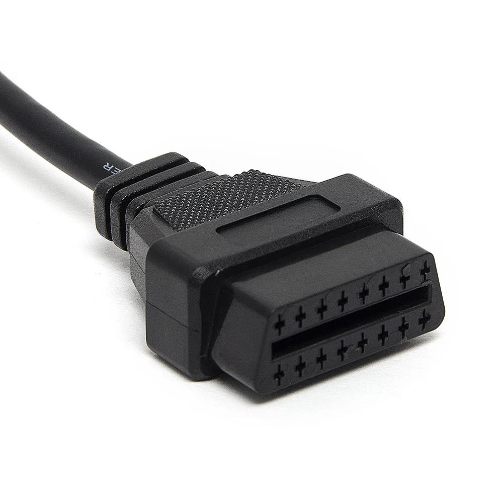 High Quality Male To Female Connector 16PIN OBD OBD2 Car Diagnostic For ELM327 OBDII 16PIN Cable 1.5M 150CM 30CM Extension