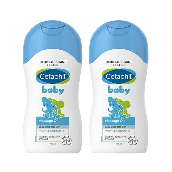Cetaphil Baby Massage Oil (200Ml) - Pack of 2, Multicolor