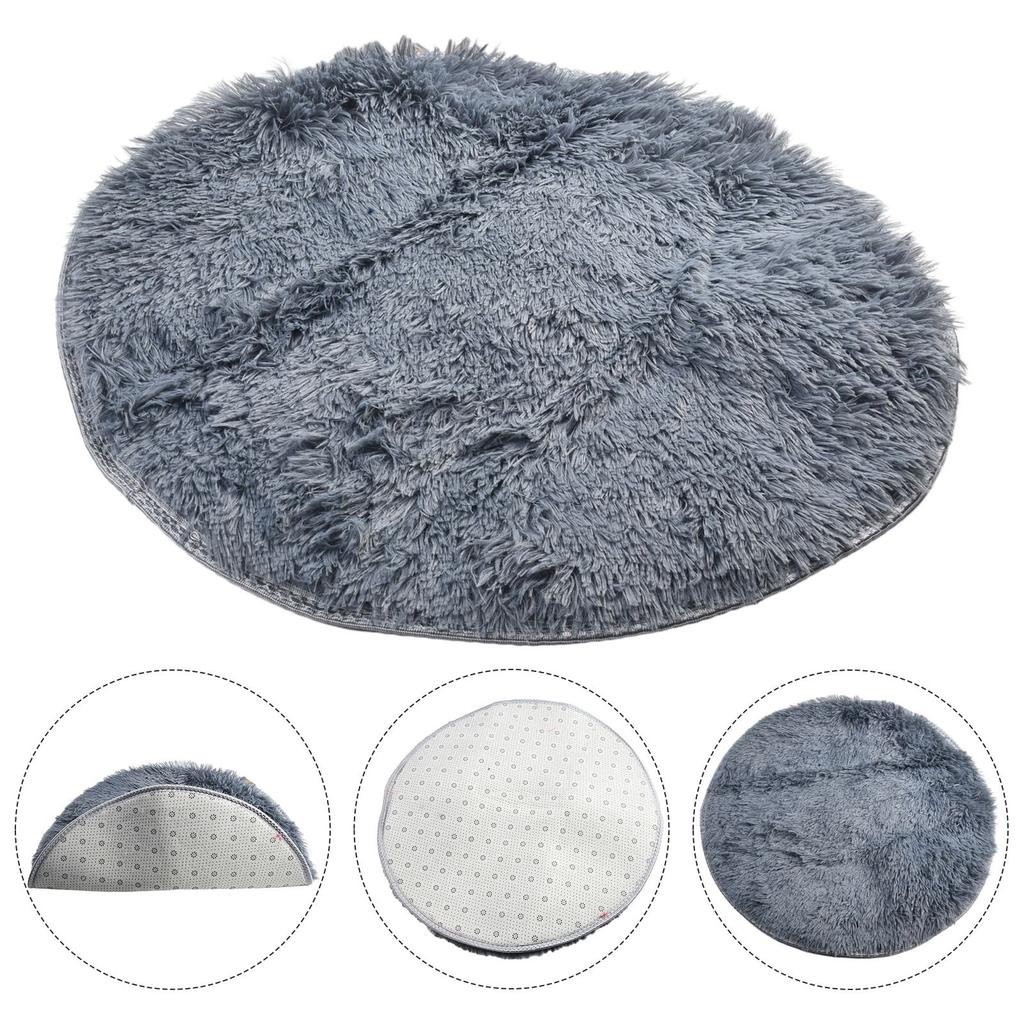 1*- Small Round Carpet Non Slip Floor Rugs Mat Soft Shaggy Area-Rugs 40/60/80cm