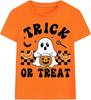 Trick Or Treat Halloween Cotton T-Shirt Cute Ghost Pumpkin Fall Shirt