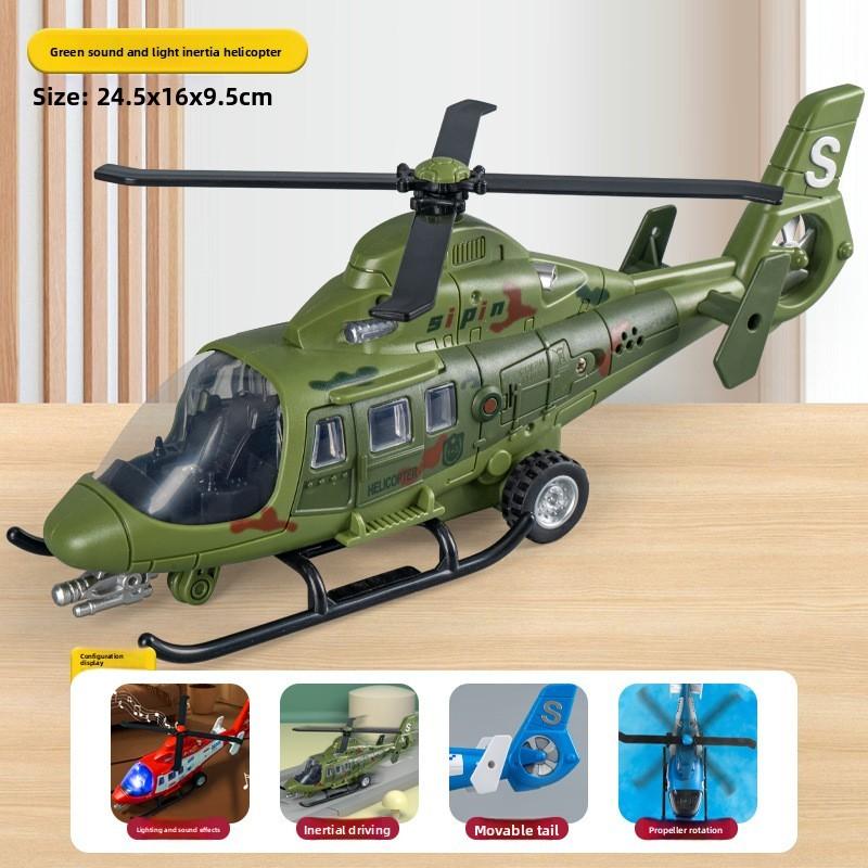 Childrens Rescue Helicopter Toy With Lights And Sound For Kids Play And Education