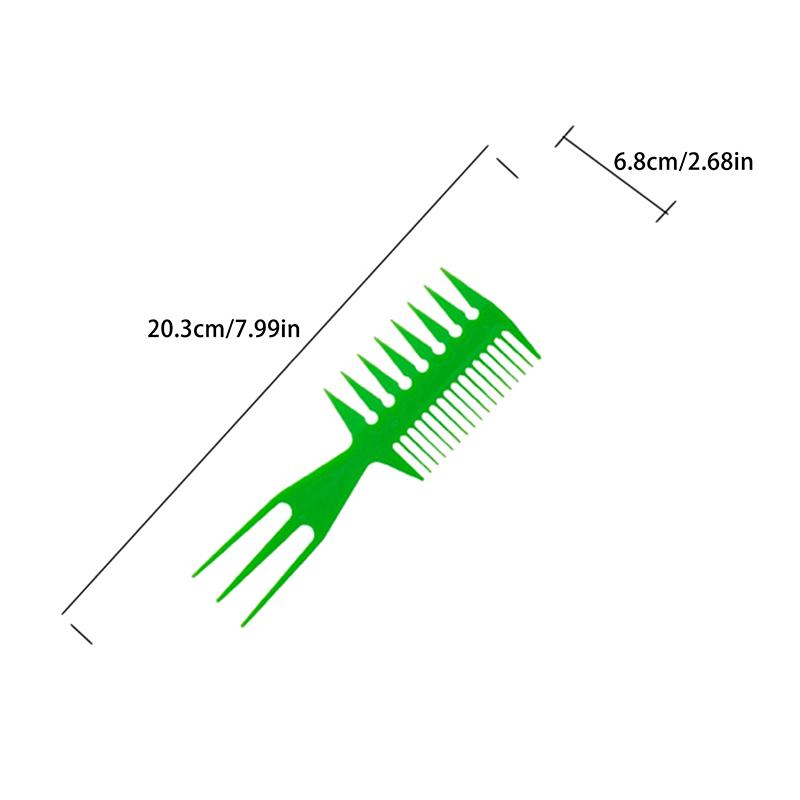 Professional Double Side Tooth Combs Fish Bone Shape Hair Brush Barber Hair Dyeing Cutting Coloring Brush Man Hairstyling Tool