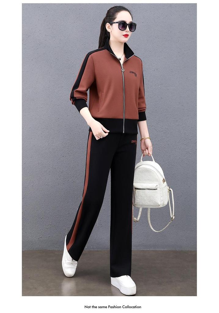 Women's Slimming Two-Piece Sportswear Set: Casual Hoodie & Pants for Running, Spring/Autumn