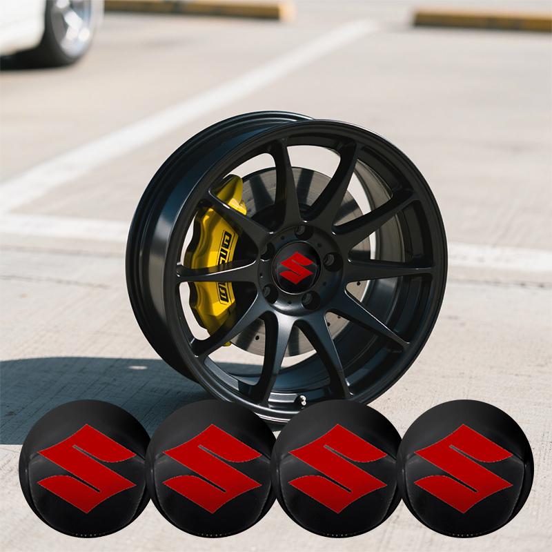 4pcs Car hub center cover emblem sticker Car Accessories For Suzuki Swift Sport Jimny Grand Vitara Alto SX4 Samurai Across Ignis