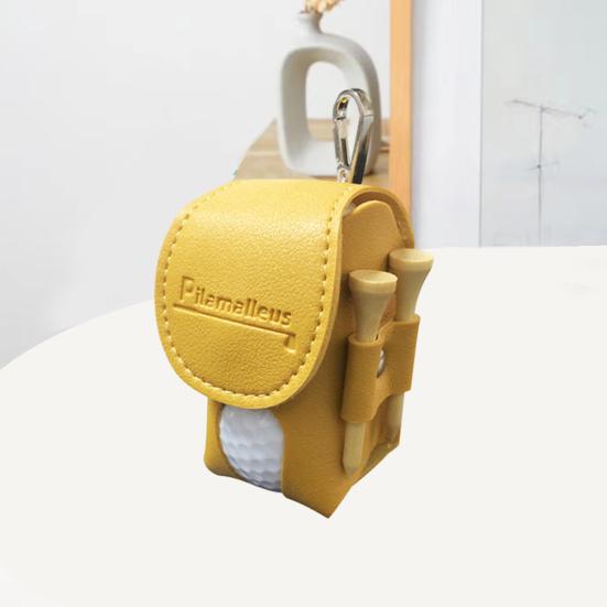 Portable Golf Ball Storage Pouch with Keychain Anti-scratch Wear Resistant Golf Ball Waist