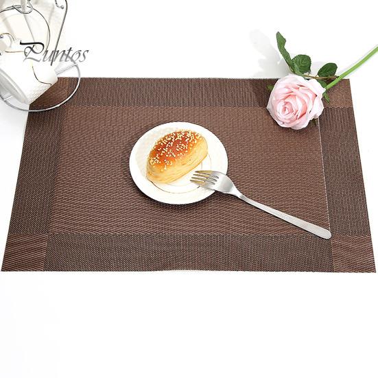 Woven Vinyl Placemat Heat-Resistant PVC Placemat Non-Slip Washable Table Mat Protects Table from Burns Stains Dining Mats for Home Restaurant Bar