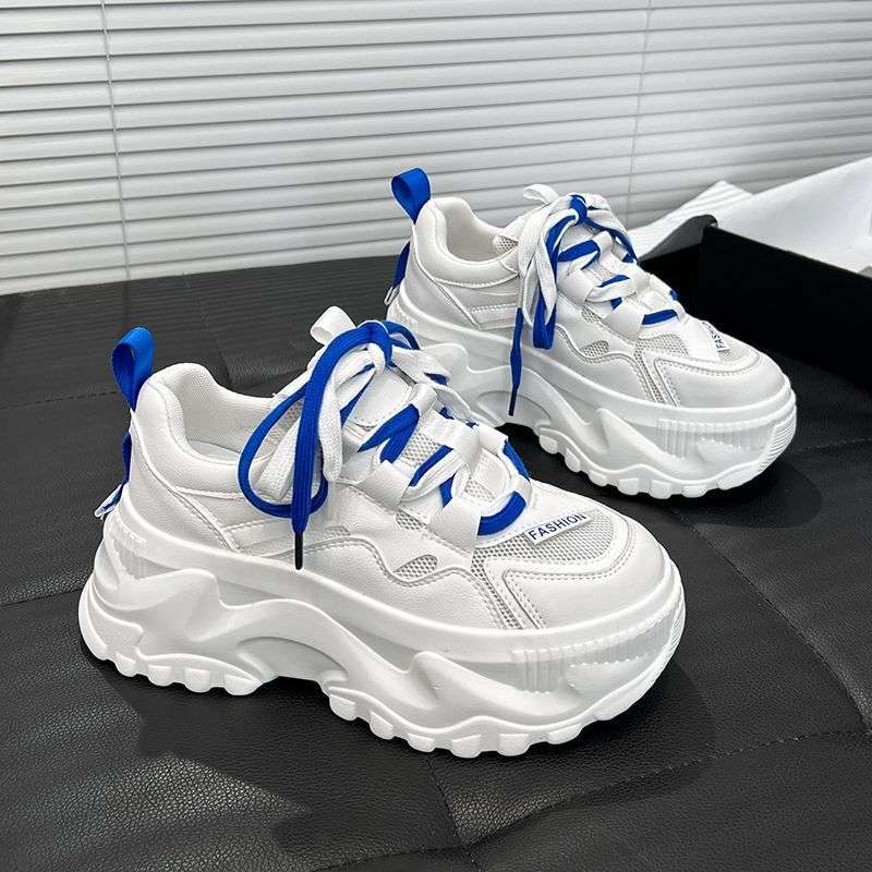 Single Mesh Dad Shoes Women's Ins Tide 2025 Summer New Thin Thick-soled Heightening Muffin Shoes Casual Sports Shoes