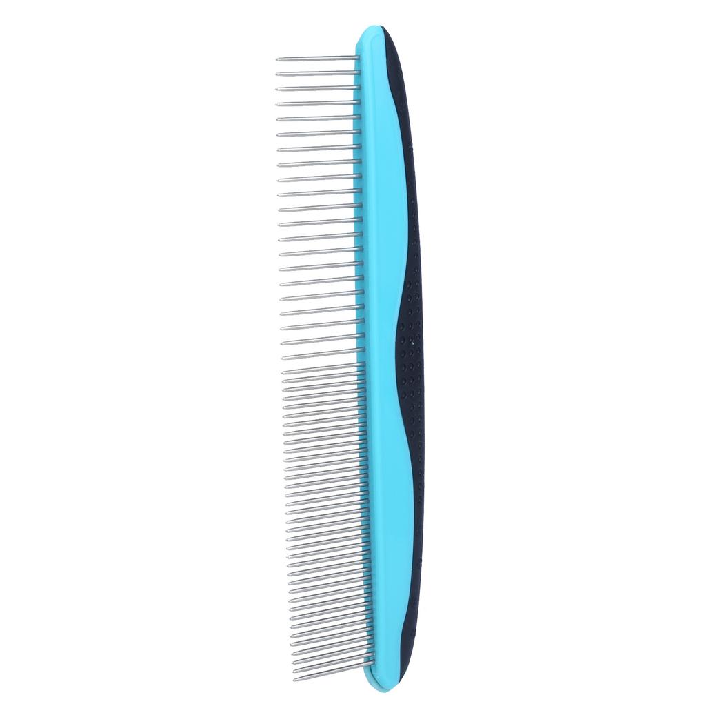 Pet Comb Stainless Smooth Steel Needle Dogs Puppy Hair Comb Remove Knots Tangles(BlueRow Comb )