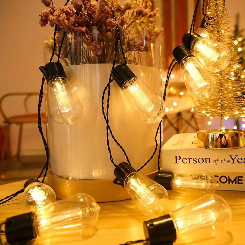 Solar Powered LED String Lights Highlight Outdoor Shatterproof Big Bulbs Garden Holiday Decor Waterproof Lights Camping Light