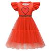 Kids love-Descendants5 Princess Pink Costume Queen Red Print Dress for Girls Halloween Fantasia Clothing Children Carnival Party Suit