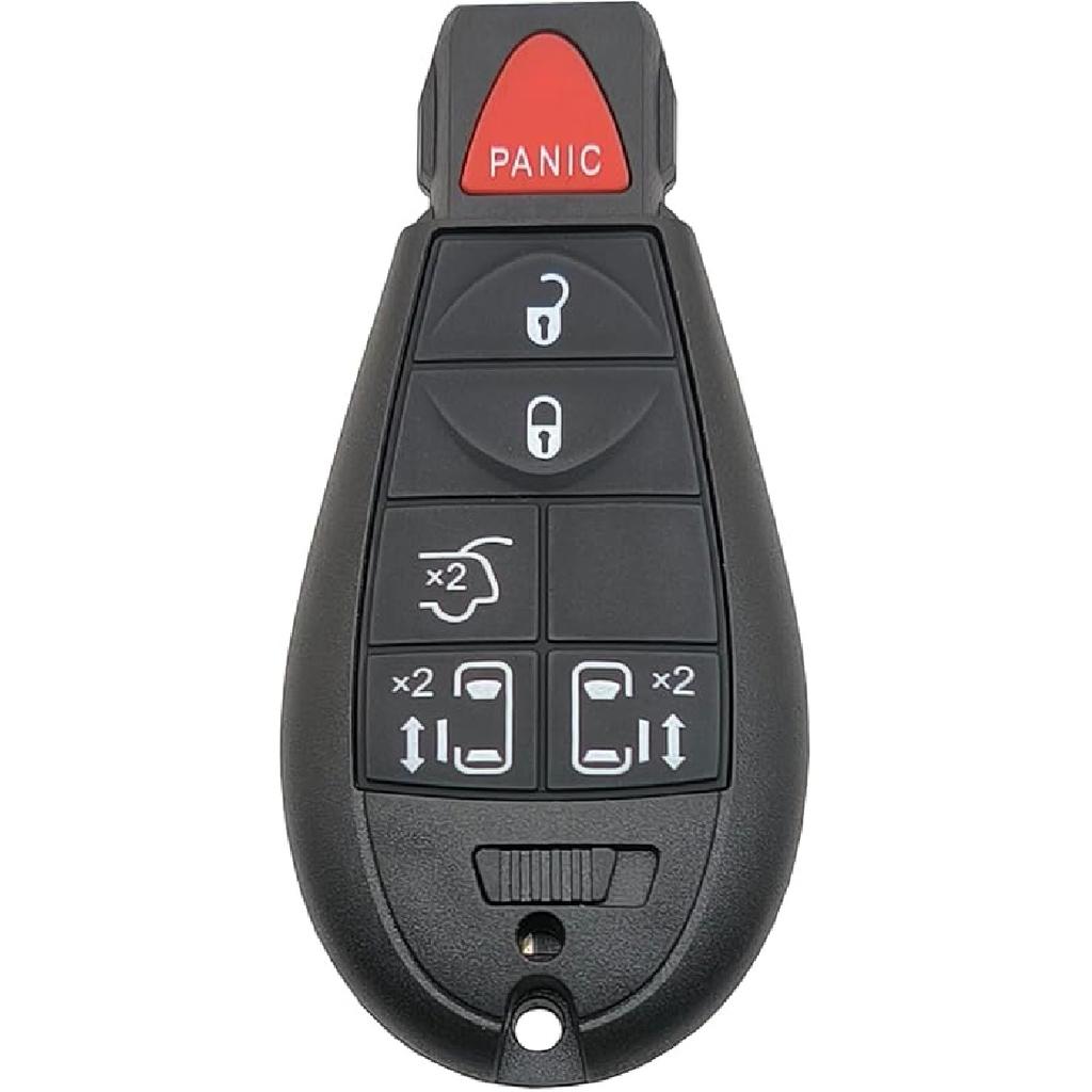 Replacement Key Fob Cover Case fit for 2008-2015 Dodge Ram 1500 2500 3500 Truck Chrysler Jeep Keyless Entry Remote Control Key Fob Shell