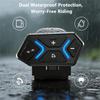 Kebidumei 500M 2-Person Full Duplex Talk Wireless Motorcycle Helmet Intercom V5.4 Bluetooth Headset Handsfree Waterproof & Noise Reduction
