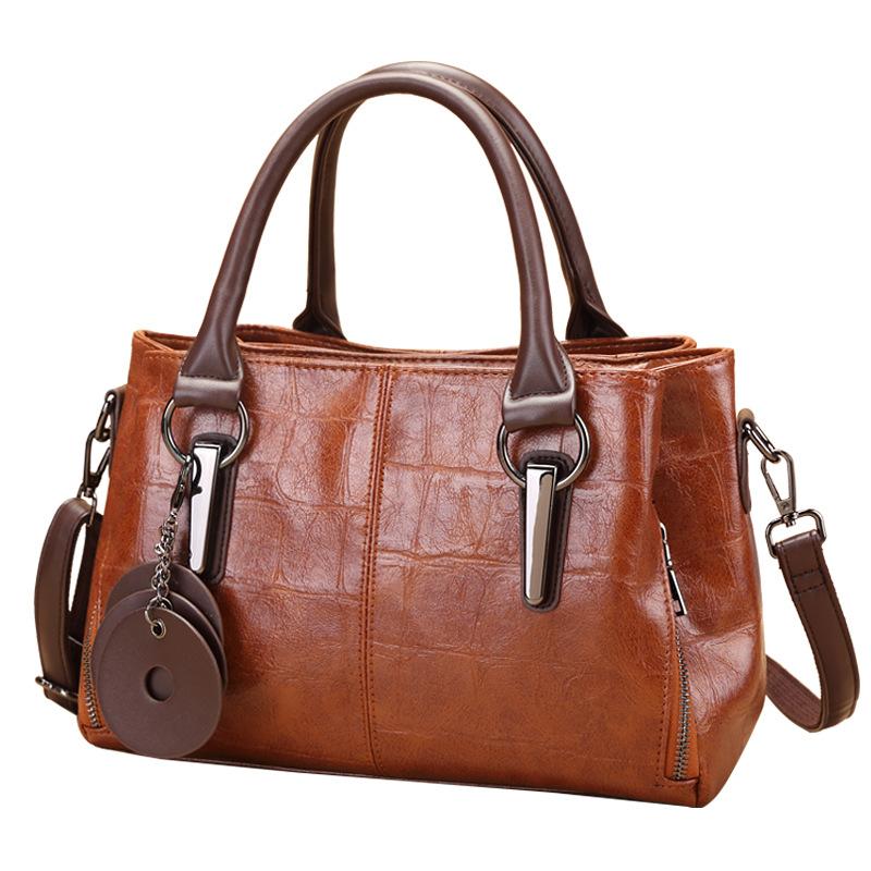 Sommer Neu Retro Kontrastfarbe Personalisierte Handheld Umhängetasche Dreilagig Große Kapazität Kissen Tasche Damentasche