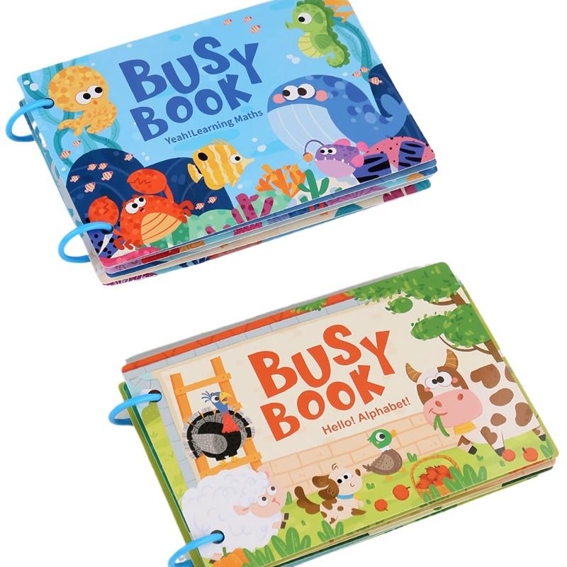 Montessori Baby Busy Book My First Quiet Book Paste Early Learning Education Toy Children Toy Matching Game for Babies 2 3 Years