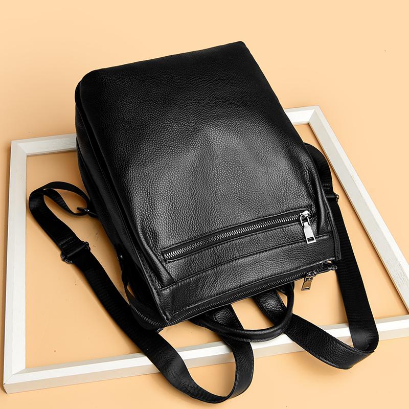 Luxury 100% Genuine Leather Stylish Backpack For Women Large Capacity Travel Rucksack New Knapsack For Ladies Satchel SchoolBag