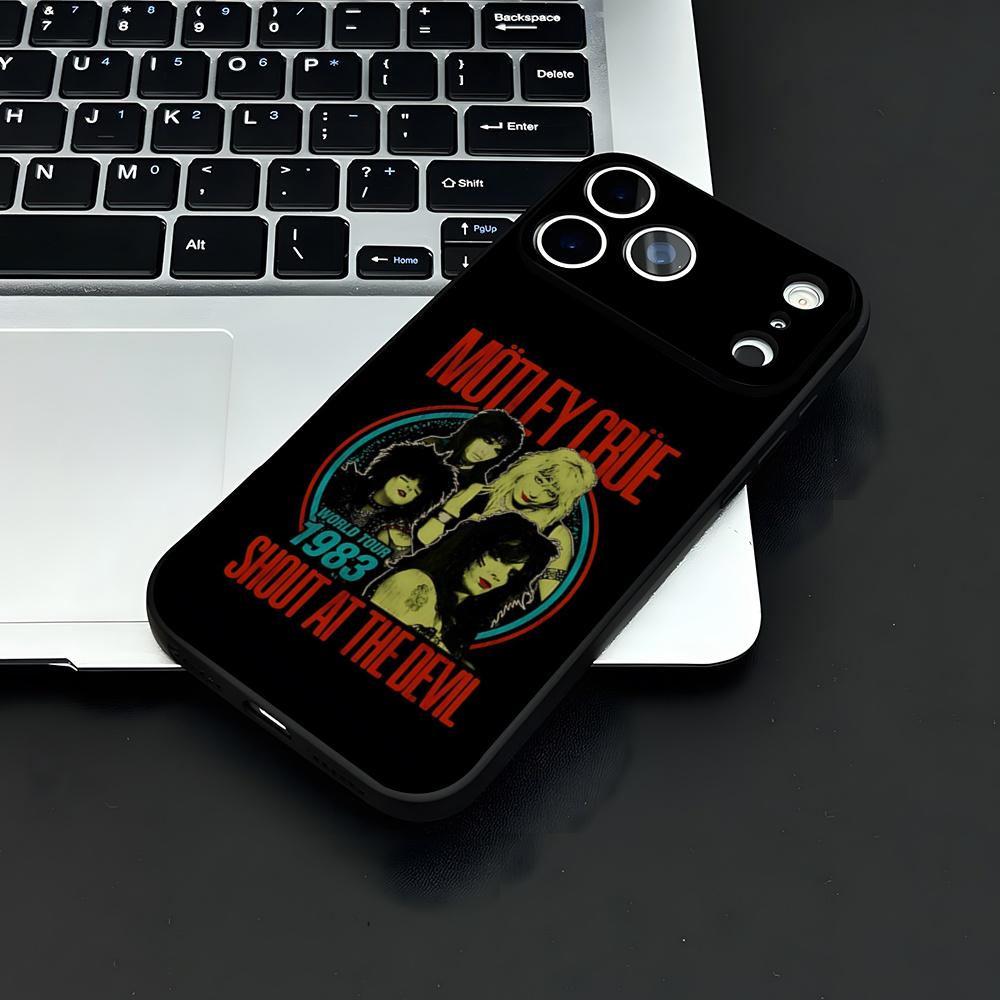 

M-MotleyS Rock C-CrueS Phone Case For IPhone 17 Air 16 E Pro Max 15 14 13 Mini 12 Pro 11 Max Plus Black Soft Shell iPhone 16