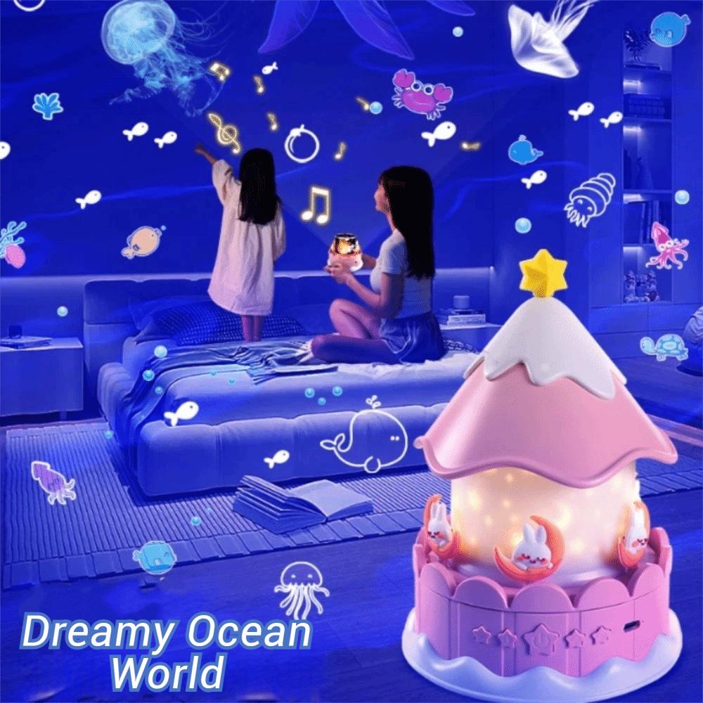 Rotating Rotating Carousel Music Box Gentle Melodies Musical Projector Toy Night Light Girls