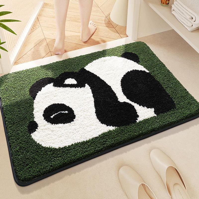 

Коврик для унитаза из искусственного кашемира с рисунком красной панды, впитывающий мягкий коврик для ног, нескользящий коврик для ванной комнаты 40 * 60cm