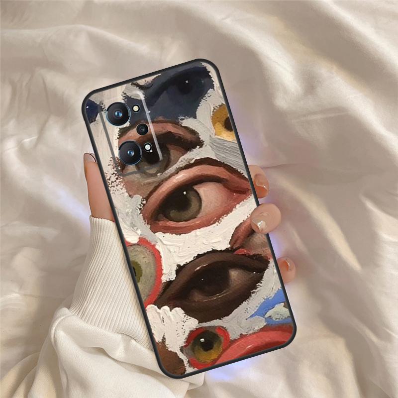 Scary Face Eyes Case For Realme C75 C67 C63 C55 C51 C61 C53 C35 C65 C71 11 12 13 14 Pro Plus GT6 GT7 15 Pro