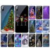 Christmas Tree New Year Glass Phone Case For Samsung Galaxy S25 S24 S23 S22 S21 S20 Plus S24 S23 S22 S21 S20 Ultra S21 S20 FE
