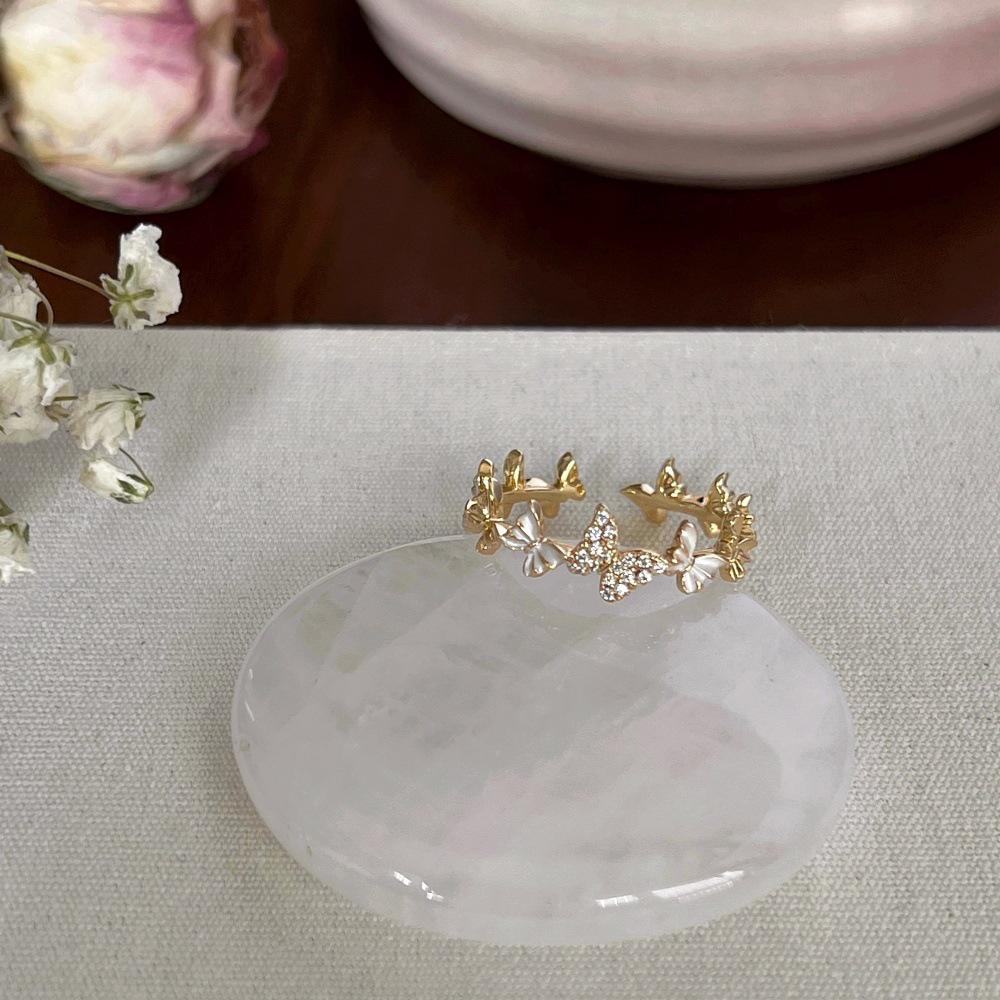 Purple Enamel Butterfly Ring - Luxurious and Vibrant, Versatile, Non-Fading Design for Women