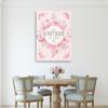 Canvas print, Shabby Chic floral inscription