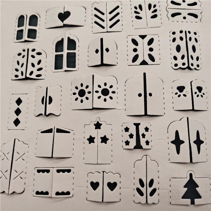 Una varietà di modelli di finestra modelli di carta artistica metallo taglio muore fai da te scrapbooking goffratura stencil carta artigianale modello di album