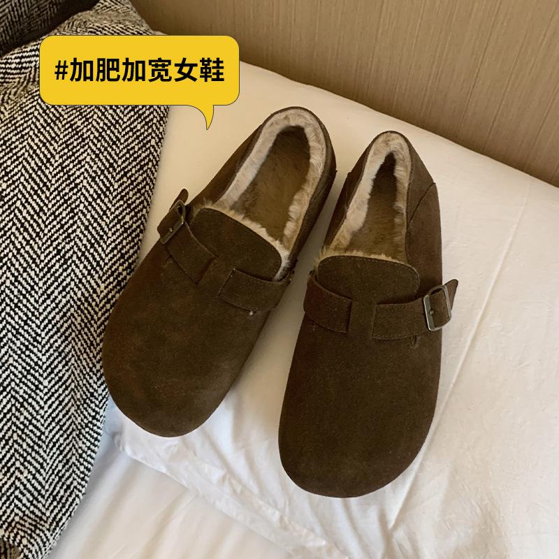 

Wide fat feet all-inclusive women s cotton shoes Wide fat feet Snow boots Fleece large size women s shoes 35 коричневый