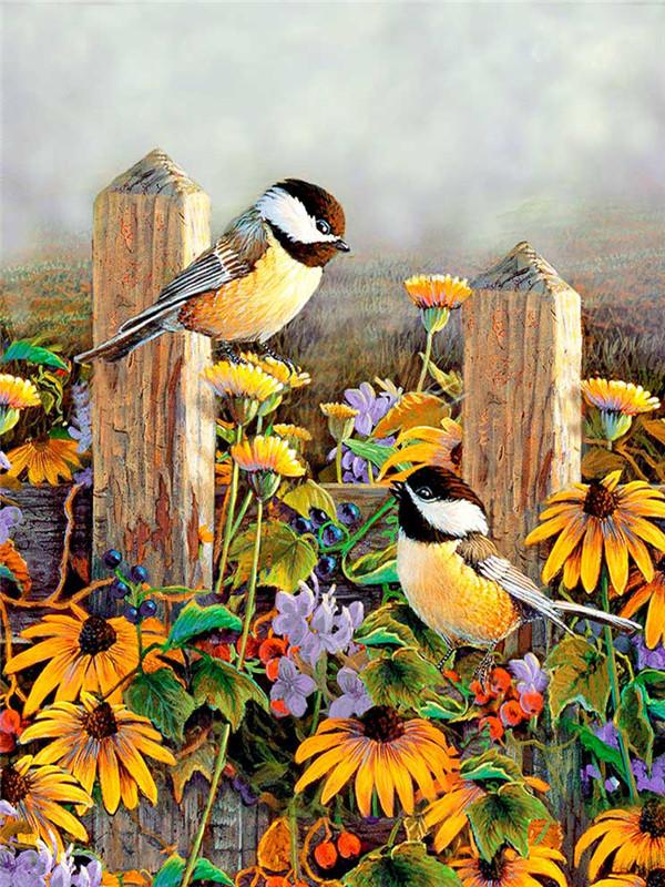 5D Diamond Painting Bird Animal Full Drill Craft Kit Diamond Embroidery Sunflower Mosaic Pumpkin Needlework Home Decor