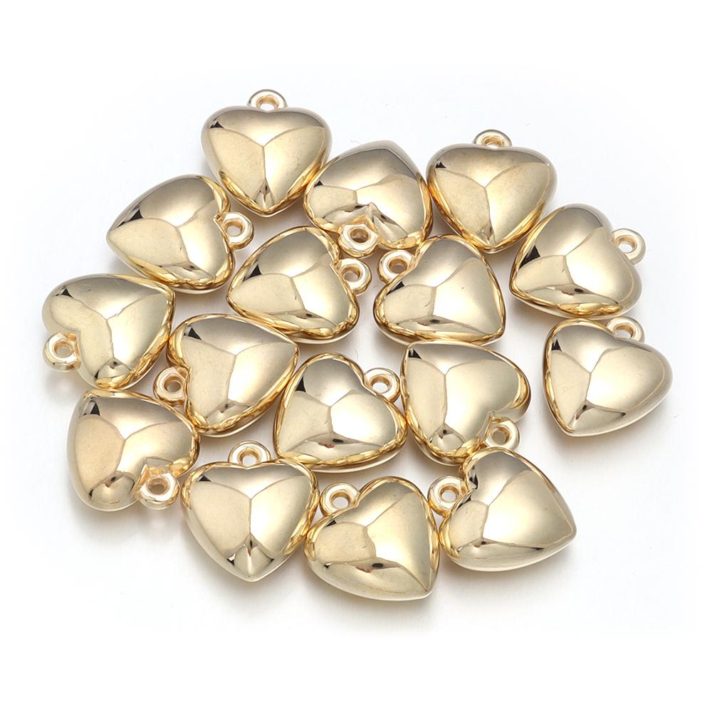 20pcs/lot Multisize Heart Shape CCB Pendants Jewelry Making Charms For DIY Fashion Women Earrings Necklace Accessories Wholesale