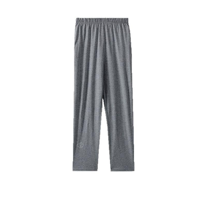 7A Antibacterial Men's Pure Cotton Casual Pajama Pants - Spring/Summer Long, Loose, Outdoor-Friendly