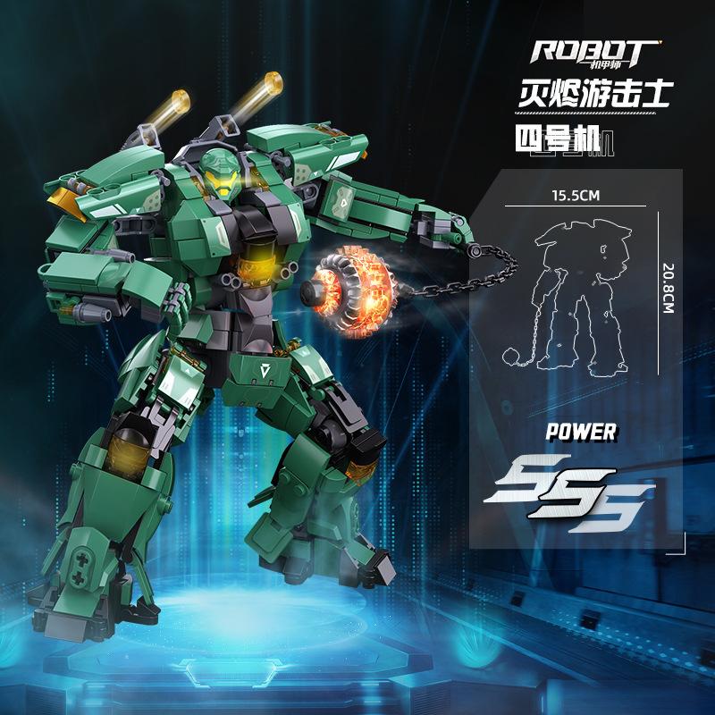 Robot Building Blocks Model Kit For Children - Assemble Your Own Toy Gift For Birthday/ Christmas/Halloween