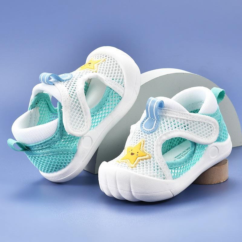 Girls' Sandals, Summer Learning-to-walk Shoes, 0–1/2 Years Old Infant Anti-slip Soft Sole Mesh Shoes, Boys' Baby Children's Foot-protective Shoes
