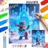 Digital Oil Painting Art Kit Stitch Ice Castle Winter Guitar Handcraft Home Decor