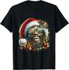 Afro American Santa Claus Believe Cool Black Matters Festive T-Shirt