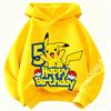 Children Birthday Clothes  Number hoodie Boy Girl hoodie Cute Cartoon Summer Toddler Kids Tops