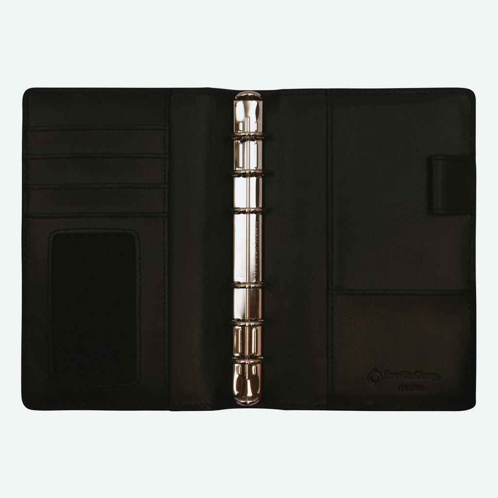 Original Ringdurchmesser 15mm Systemnotizbuch 61200 Taschenformat Ordner, [schwarz]