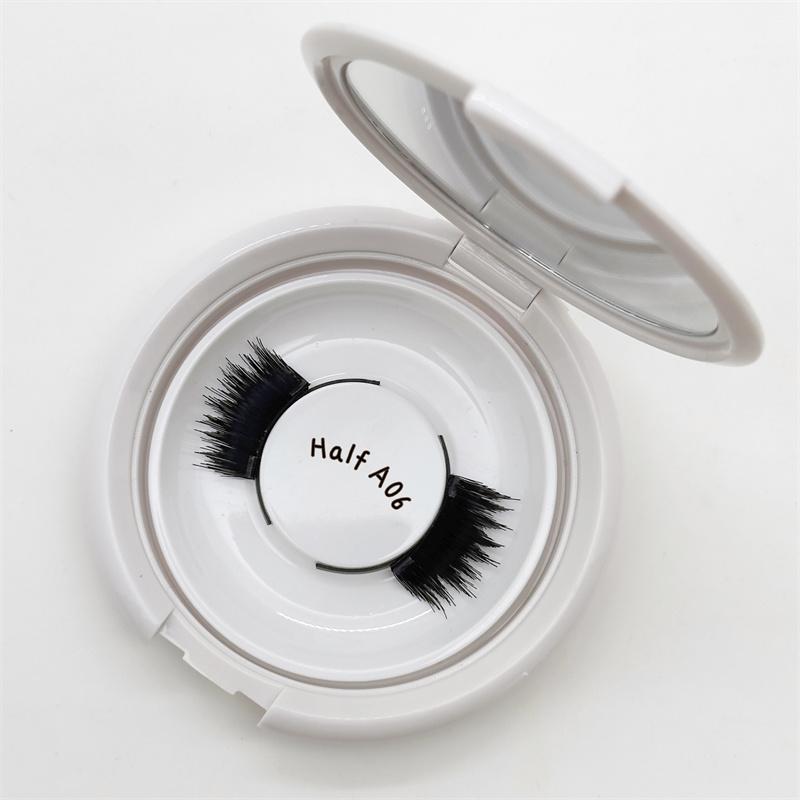 New No Glue No Eyeliner Handmade Synthetic Hair Cruelty-Free Reusable Half False Eyelashes Soft Band Quantum Magnetic